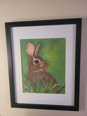"Brunch Bunny" Original FRAMED Art